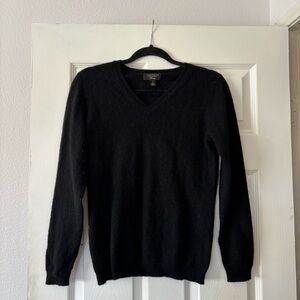 Charter Club Classic Black V-Neck Cashmere Sweater